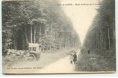 Forêt de LYONS-LA-FORET - Route de Rosay aux 4 Cantons - Postkutsche gezogen �� - 24352