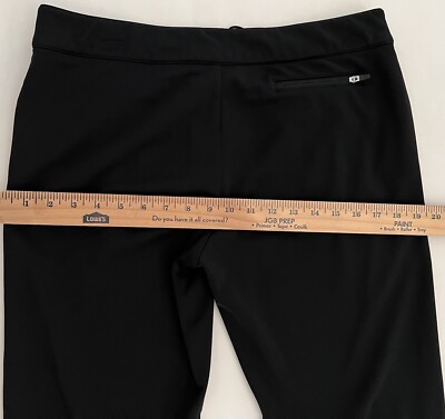 LUCY Womens Sz 6 Black Straight Leg Active Anytime Zip/Snap Front