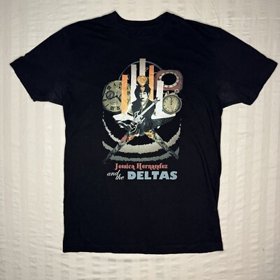 Jessica Hernandez & The Deltas T-Shirt Black Detroit Rock Graphic Band Tee