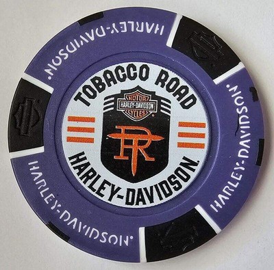 TOBACCO ROAD HARLEY-DAVIDSON Raleigh NC Full Color Purple/Black Poker Chip