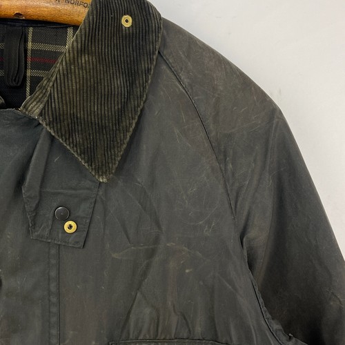 Barbour Bedale Wax Jacket Mens C36 Blue Classic Waxed Vintage 4 Pocket 2 Crest - Picture 10 of 24
