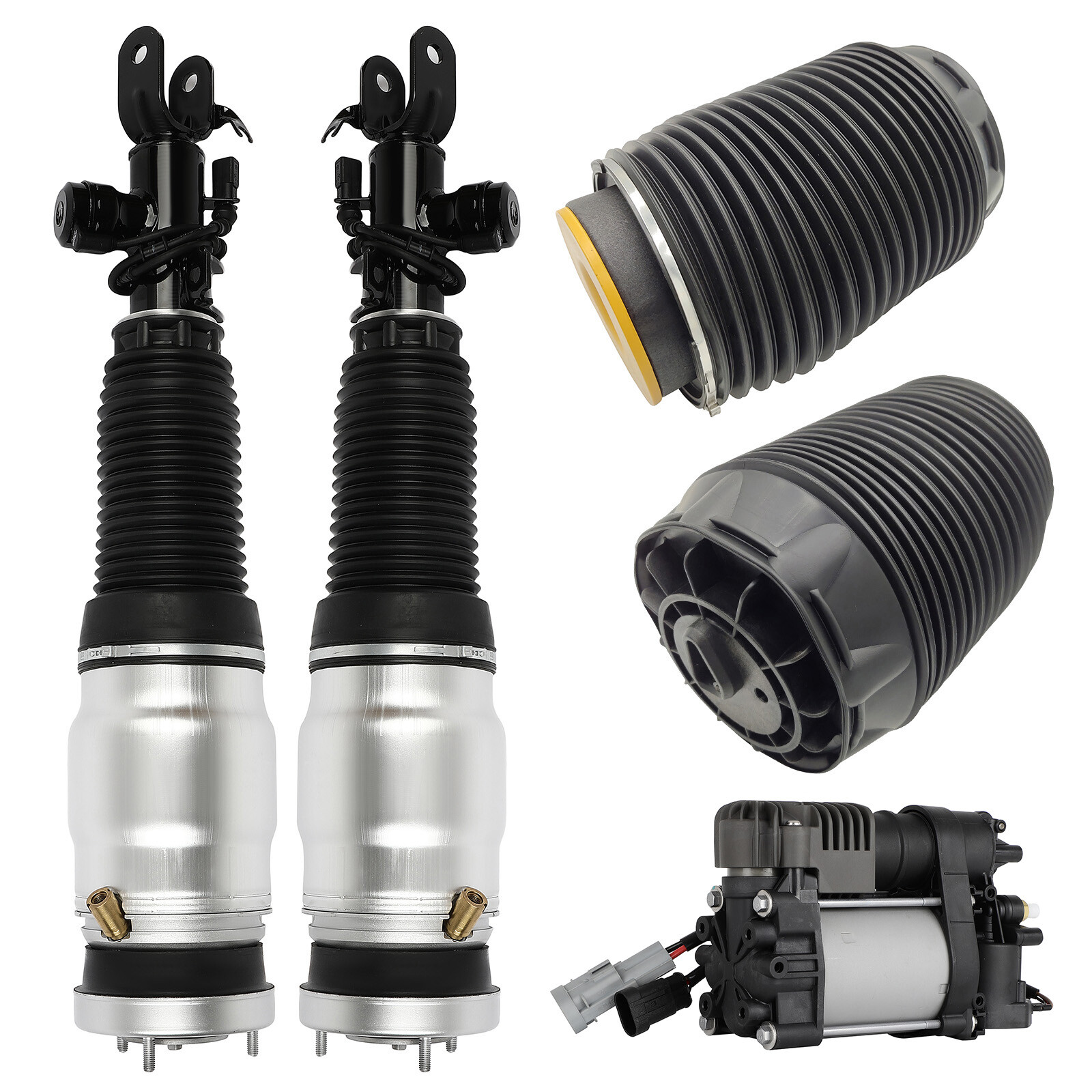 For Hyundai Equus 5PCS Air Suspension Shock Strut & Bags & Air Compressor Kit