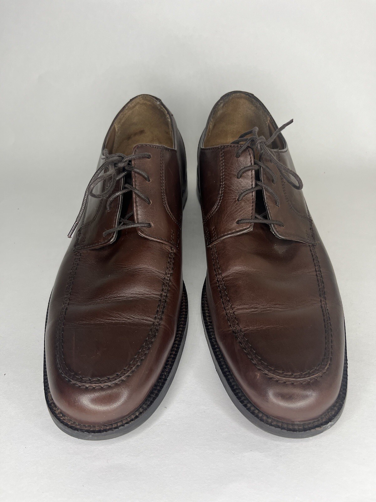 SAOLA Scarpe bostonian Oxfords stringate da uomo taglia 11M marroni in pelle abito casual