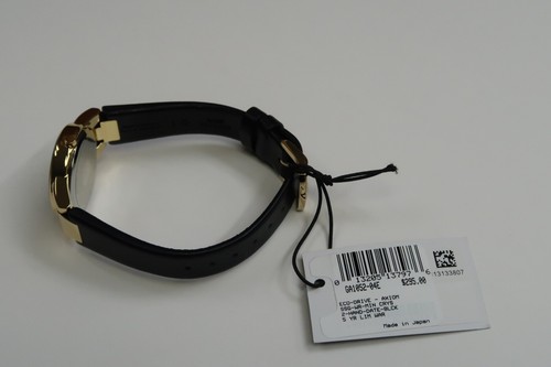 CITIZEN Eco-Drive Axiom Black Leather Strap Ladies Watch GA1052-04E Brand New - Photo 12/13