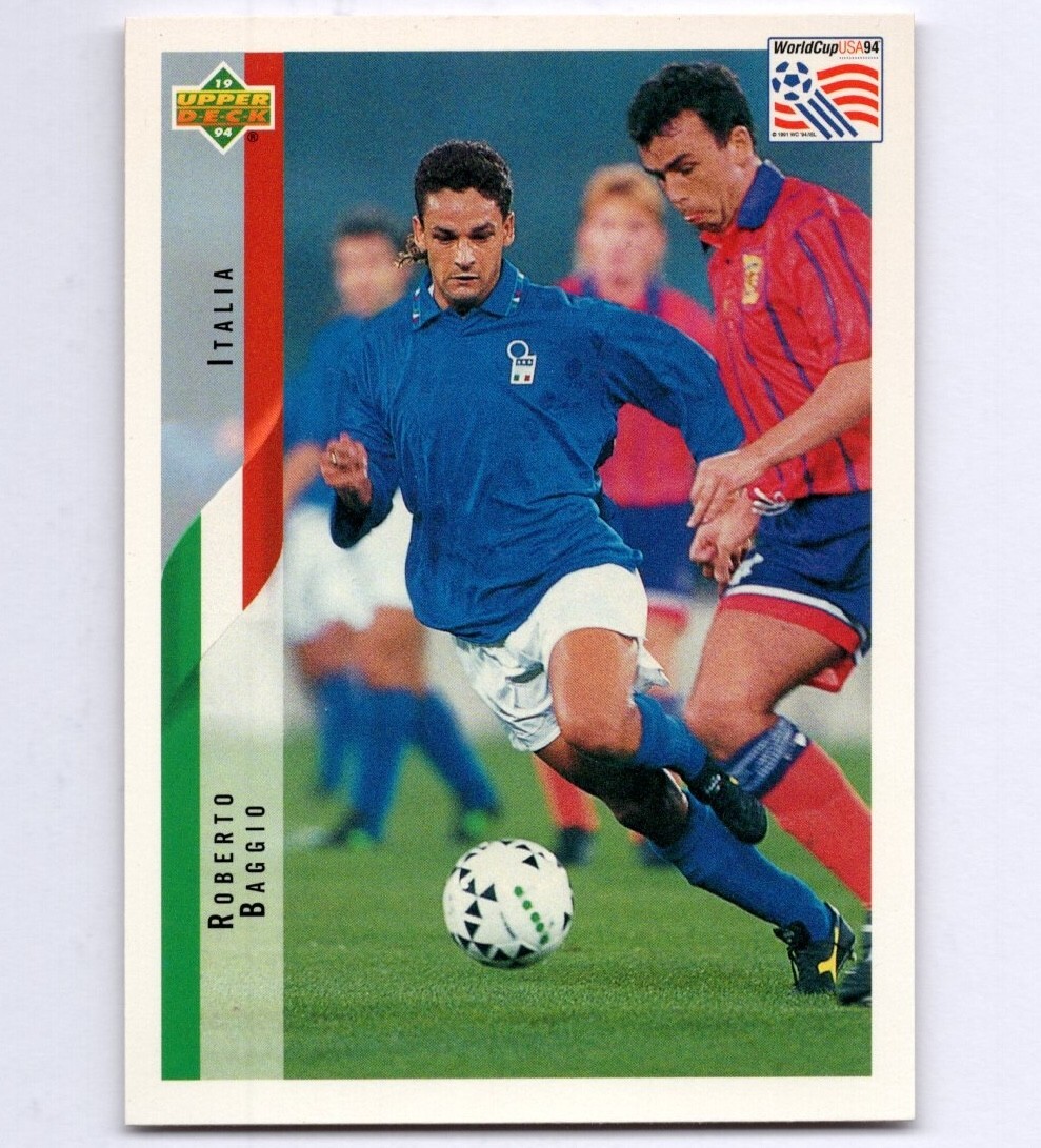 ROBERTO BAGGIO 1994 Upper Deck World Cup Soccer Card ITALY #124