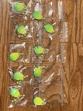 10 Walleye Slow Death Hook Crawler Harness w/Quick Change & Yellow Spinner 48”