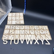 Wooden Letters Cutout Alphabet, Numbers with Wood Tray ,5 Of Each Letter And 