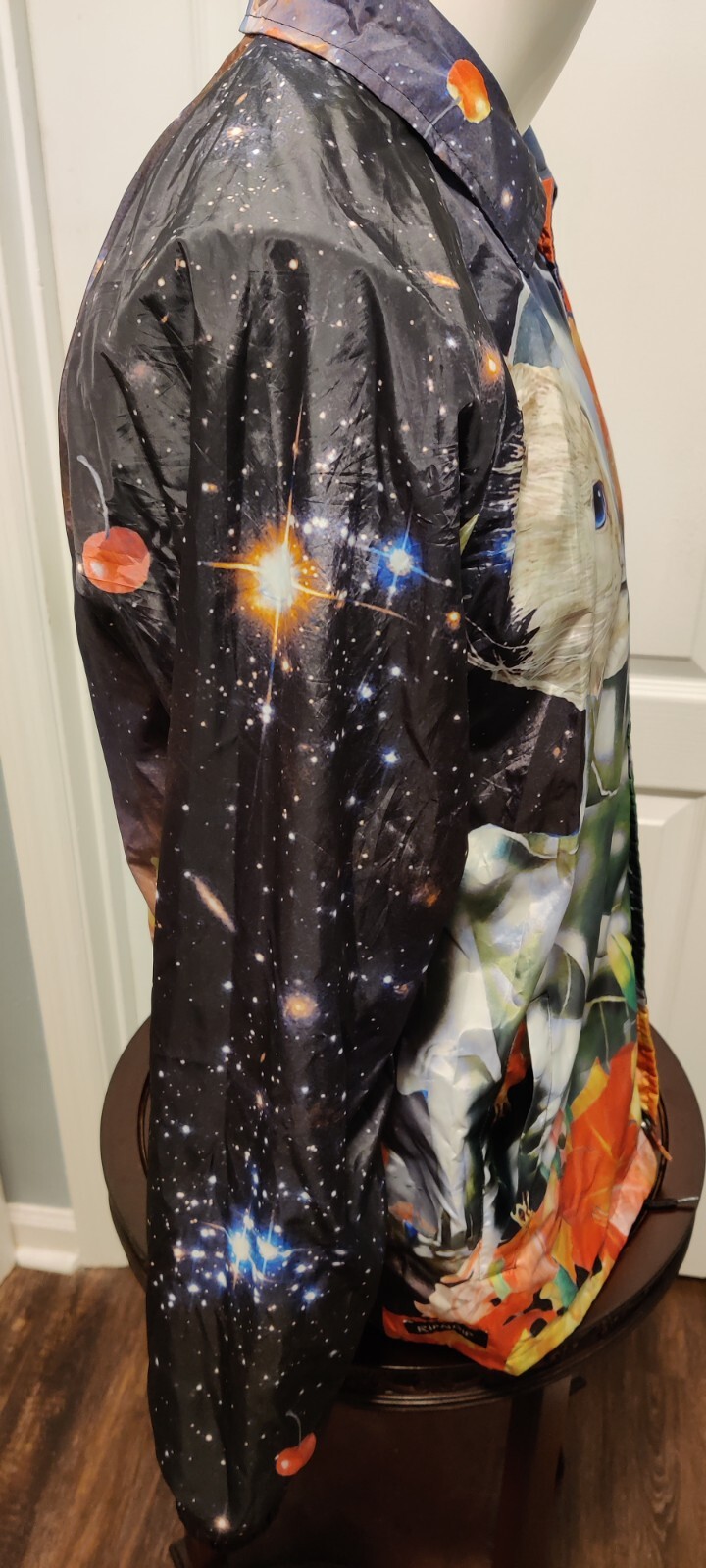 RipNDip Jacket Medium Alien Cat Outer Space Rainb… - image 5