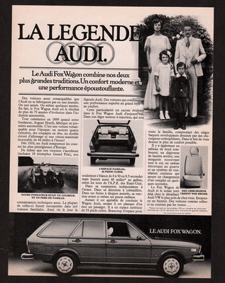 1975 AUDI Fox Wagon Vintage Original Print AD | Family photo, profile car photo
