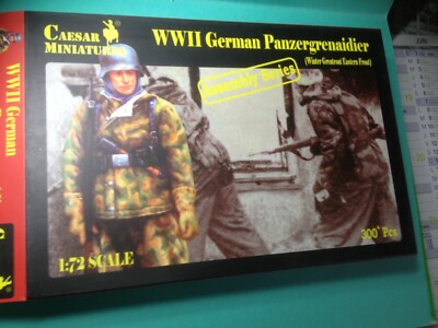 2 Sets De Figurines De Soldats Allemands WW2 à Monter - Échelle 1/72 (Caesar) - Plastique à Peindre