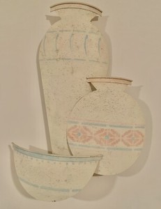 CURTIS C JERE Southwestern Native American Vase Pot Pottery Wall Art Sculpture