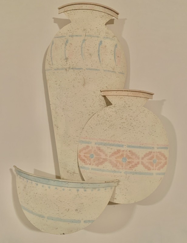 CURTIS C JERE Southwestern Native American Vase Pot Pottery Wall Art Sculpture