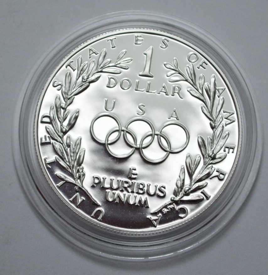 1988-S OLYMPIAD LIBERTY Proof Commemorative The USA 90% Silver $1