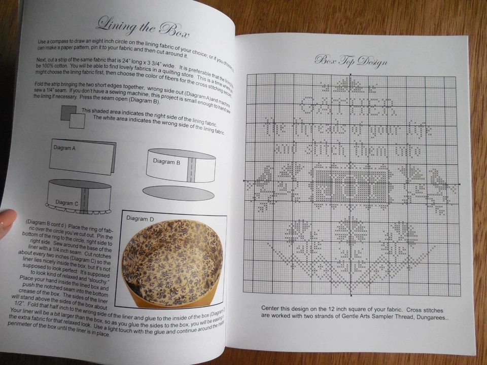 Sue Hillis Designs Cross Stitch Pin/Fob/Box Pattern Booklet "A Study in Blue" - Image 3 of 4