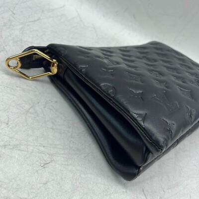 Louis Vuitton M21260 Coussin PM Monogram-Embossed Lambskin Black  