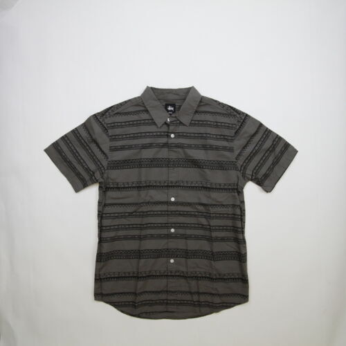 STUSSY - Perforated Knit Swirl Button Short Sleeve Shirt STUSSY - Perforated Knit Swirl Button Short Sleeve Shirt