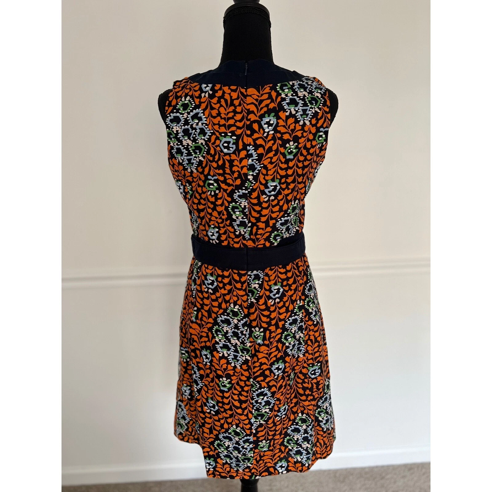 Abito Tory Burch in lino con stampa floreale senza maniche casual da festa taglia 4