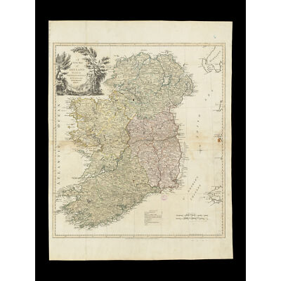Kitchin 1777 Karte Irland Provinzen Grafschaften XL Wandbild Leinwanddruck