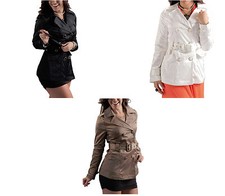 Womens Slim Outwear Coat Fashion Jacket Casual Wear With Belt