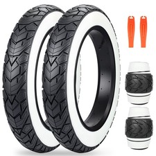 ZUKKA 20 x 4.0 E-Bike Tire 2 Pack Fat Tire High Performance Fat White Wall