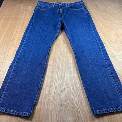 Levi s 505 Jeans Mens 35x29 Blue Regular Fit Straight Leg Classic Denim