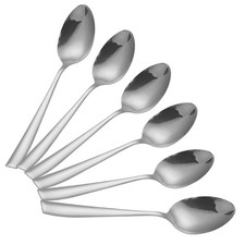 Cheffinger, Lot de 6 cuillères à soupe 21,5 cm inox, argent
