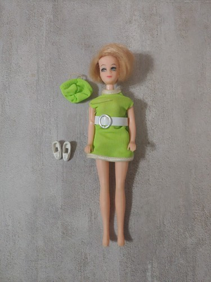 #ad #ad Vintage 1970s Topper Dawn Jessica Stewardess in Green Dress Hat Shoes $19.99