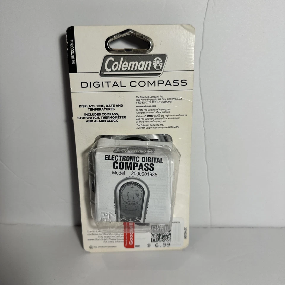 Coleman Digital Brújula Cronómetro Termómetro Reloj Despertador NUEVO Foto 2 de 3