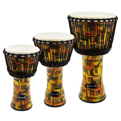 Djmebe Trommel von World Rhythm - Synthetik, Orange, Afrikanischer Stil