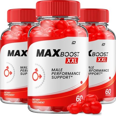 (3 Pack) Max Boost XXL Gummies for Men   MaxBoost XXL Male Gummy All-Natural