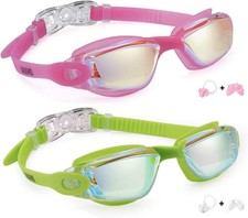 Kids Swim Goggles Pack of 2 Swimming Goggles for Children Boys  Girls Age 3-14