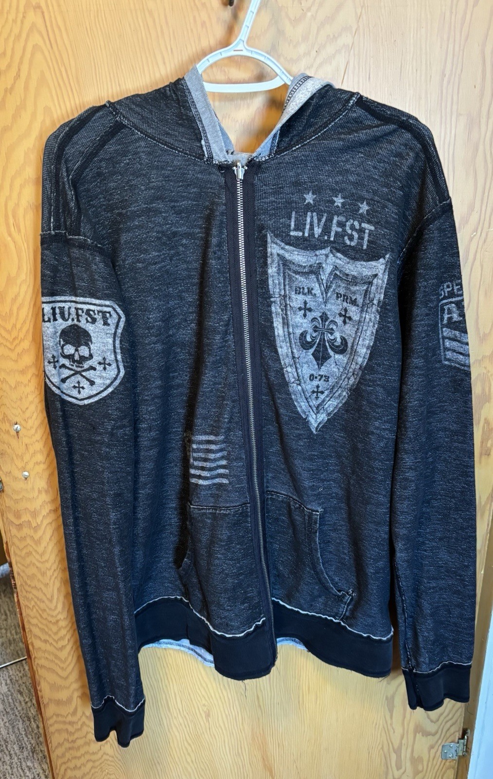 Affliction Vintage Reversible Jacket Sweater Men’… - image 3