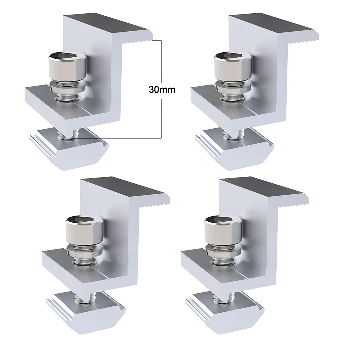 4/8pcs 30/35/40mm Solar Panel Bracket Fixing PV End Clamp/Middle Clamp-Mounting