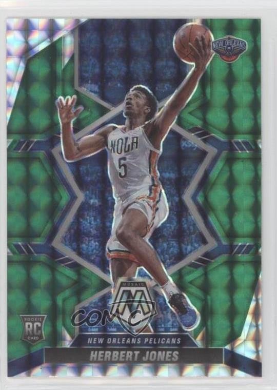 2021-22 Panini Mosaic Rookies Green Prizm Herbert Jones #231 Rookie RC 0mg8