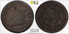 1810 1C AG03 PCGS Classic Head Large Cent - Cracked Planchet - Scarce Mint Error