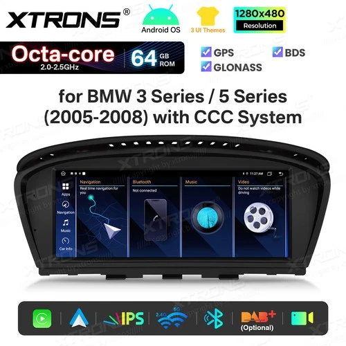 8.8" Car Stereo Android 64G CarPlay GPS Navi For BMW 3 5 Series E60 E90 E93 CCC