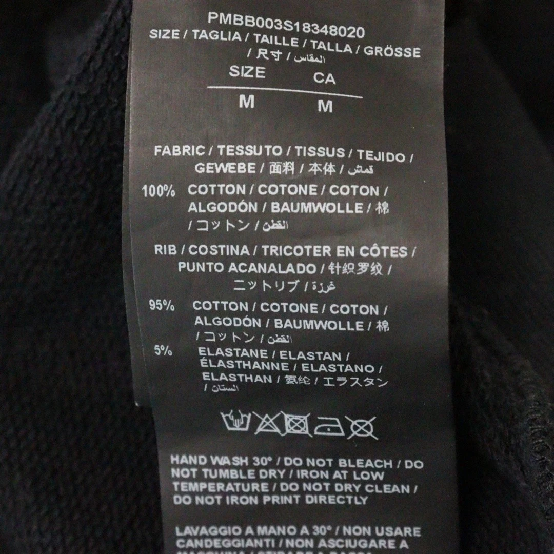 Palm Angels Smiley Felpa con Cappuccio Stampa Pullover Anteriore PMBB003S18348020 Nero Usato