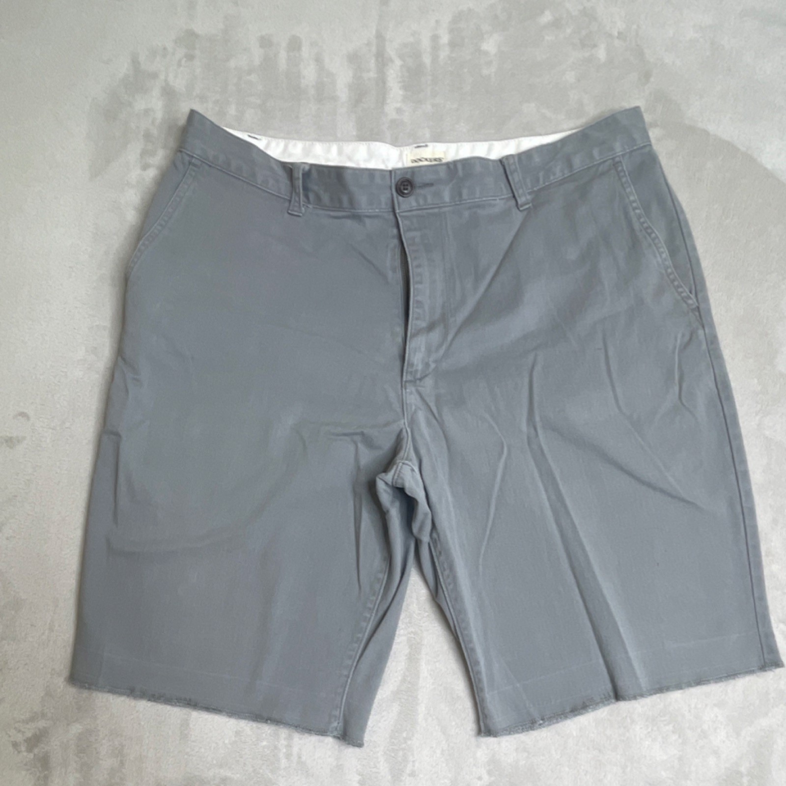 Dockers Men's Gray Chino Shorts Button Pockets Flat Front Casual Summer