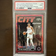 2023-24  Hoops Premium Stock - City Edition Victor Wembanyama ROOKIE /88 PSA9