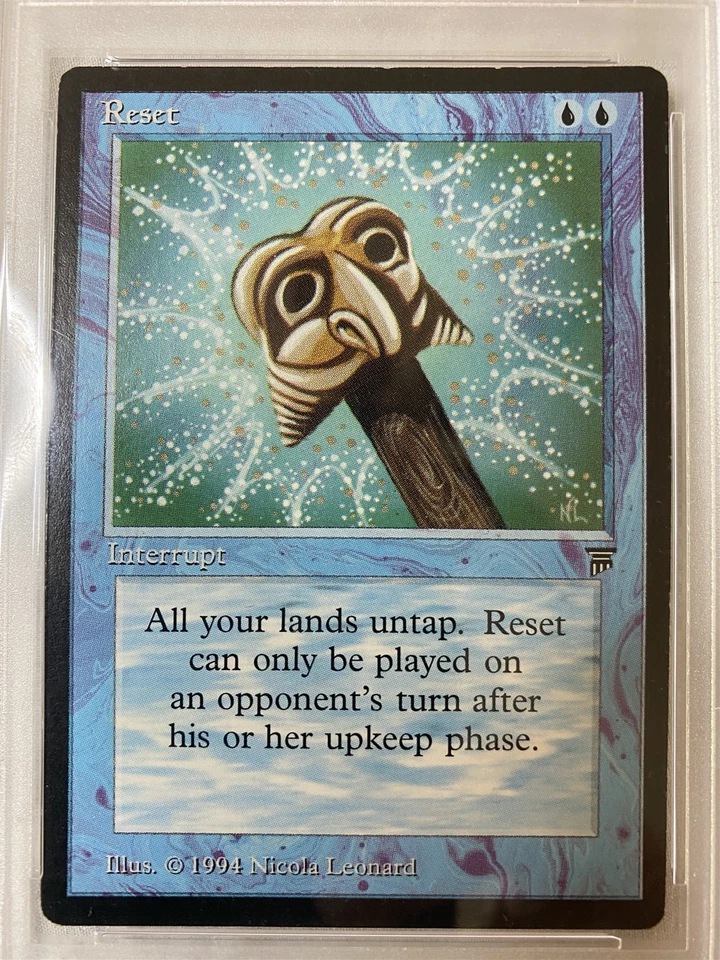 1994 Magic The Gathering Legends Reset PSA EX-MT 6 - Image 2 of 4
