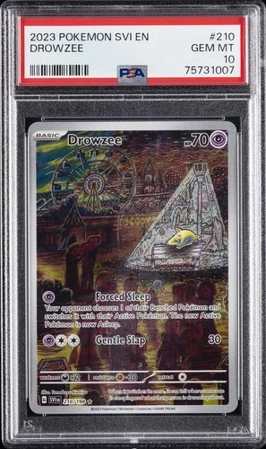 2023 POKEMON SVI EN-SCARLET & VIOLET ILLUSTRATION RARE #210 DROWZEE PSA 10