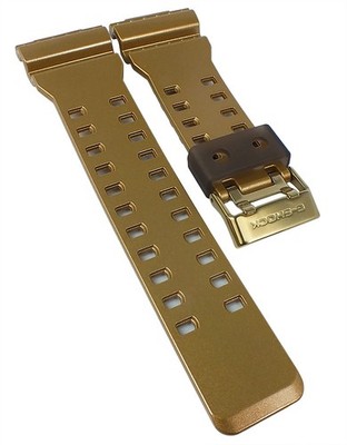Casio G-Shock | Uhrenarmband Resin gelbgoldfarben glänzend | GA-110GD