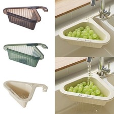 Triangle Kitchen Drain Basket Portable Vegetable Basin Sink Retractable Rack