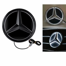 Front Illuminated Grille Emblem Black Fit For Mercedes-Benz 2016-19 E-Class W213