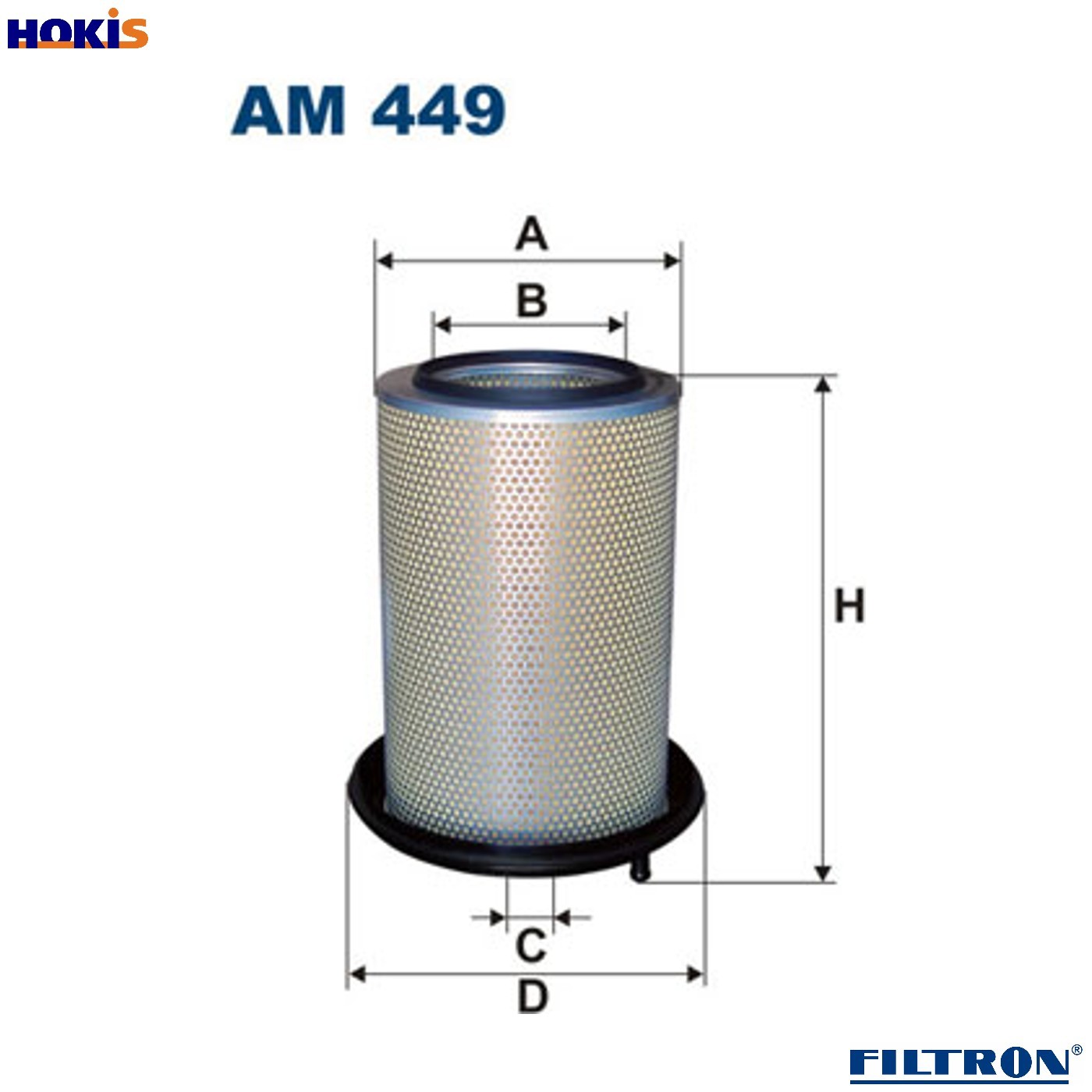 AIR FILTER AM 449 FOR SCANIA 2/-/series 3 DS9/DSC9.01 8.5L DSC11.21/16 11.0L
