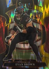 2025 Panini Select Base Set Concourse#24 Evan Brown Black and Gold Prizm Shock