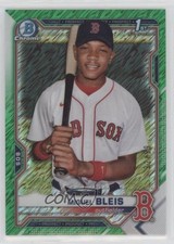 2021 Bowman Chrome Prospects Green Shimmer Refractor 32/99 Miguel Bleis ya6