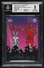 1993 Adventures in 'Toon World Hare-Os Michael Jordan Bugs Bunny BGS 8 HOF 0q3