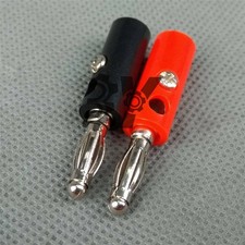NEW 2pcs Banana Plug Connector Sleeves Hard Case tp