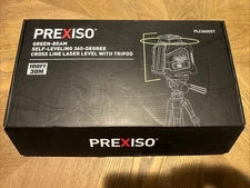 PREXISO 360° Laser Level with Tripod, 100Ft Self Leveling Cross Line Laser